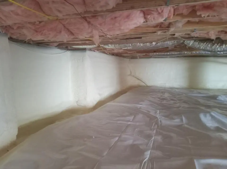 Crawl space encapsulation with closed-cell spray foam for Spray Foam Roofing in Watertown